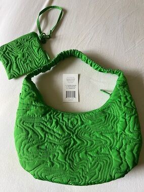 Dagne Dover Rider Shoulder Bag with detachable Pouch Grasshopper Green NEW HTF